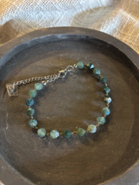 Edelsteen armband groen Mala