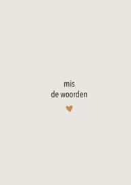 Postkaart mis de woorden
