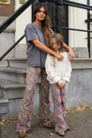 Dappermaentje printed flared pants