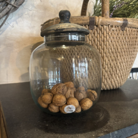 Voorraadpot met houten deksel