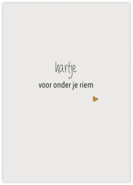 Postkaart hartje voor onder je riem