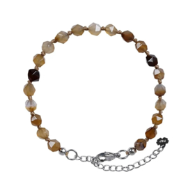 Armband Agaat bruin Mala