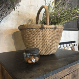 Voorraadpot met houten deksel