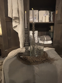 Dutz windlicht met kartelrand en metaalbubbels