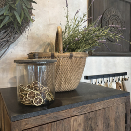 Voorraadpot met houten deksel