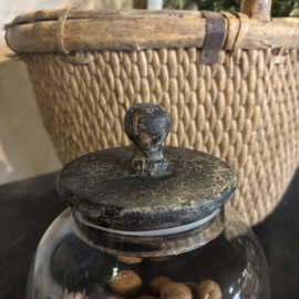 Voorraadpot met houten deksel