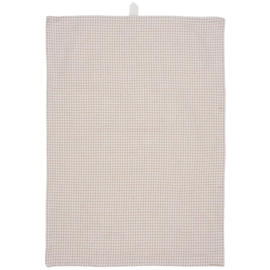 Theedoek Silas naturel ruit