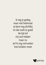 Postkaart ik zeg je gedag
