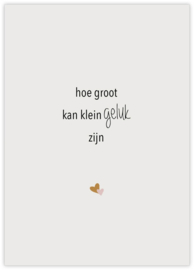 Postkaart hoe groot kan klein geluk zijn