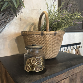 Voorraadpot met houten deksel