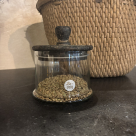 Voorraadpot met houten deksel