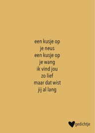 Postkaart een kusje op je neus