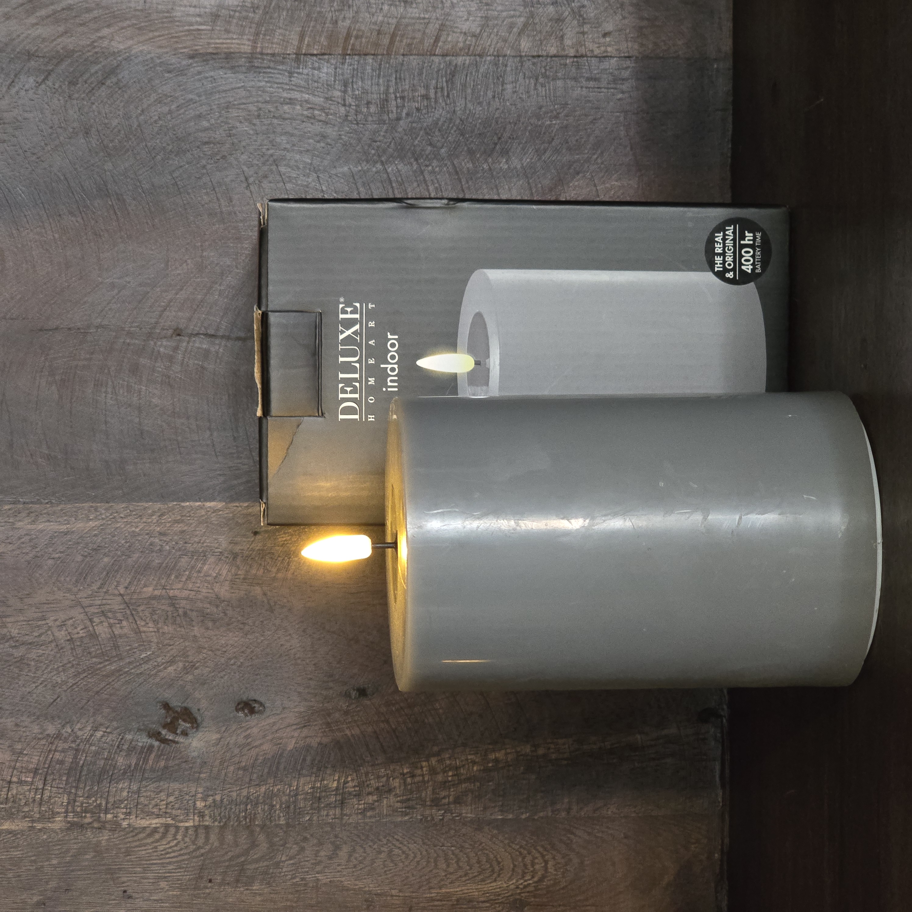 LED STOMPKAARS Ø10CM X 15CM GRIJS