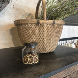 Voorraadpot met houten deksel en lepeltje