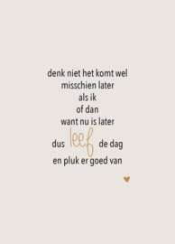 postkaart denk niet het komt wel