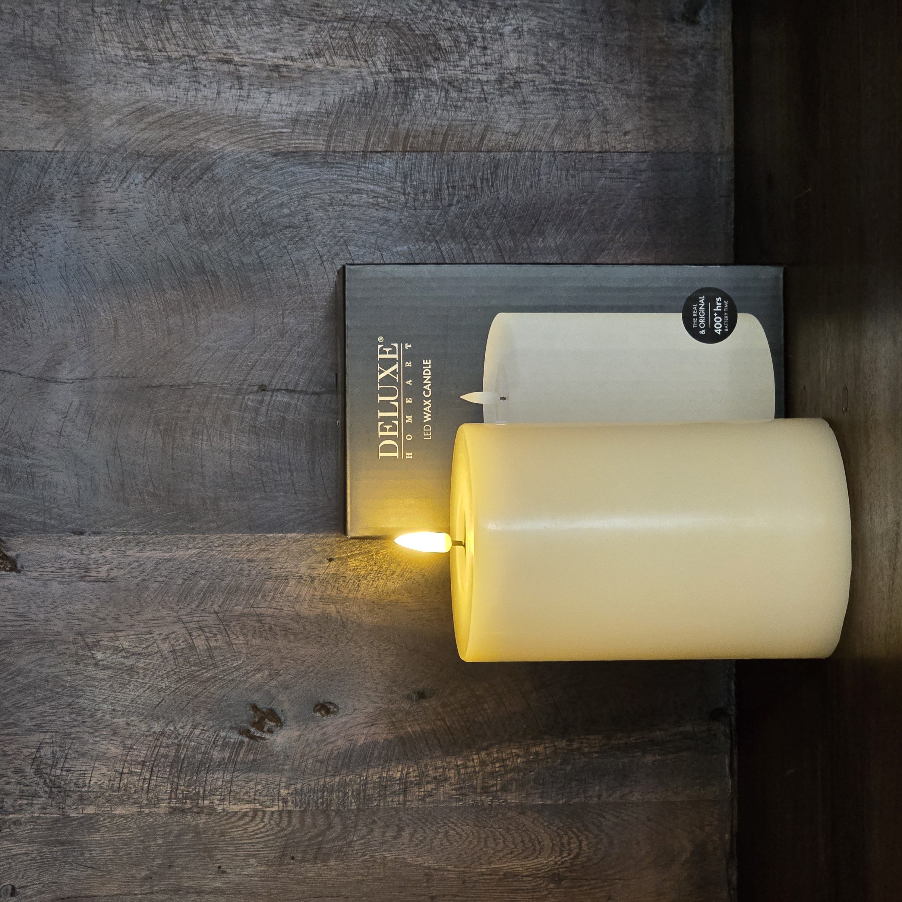 LED STOMPKAARS Ø10CM X 15CM CREME