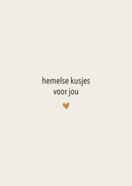 Postkaart hemelse kusjes voor jou