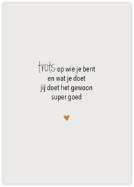Postkaart trots op wie je bent