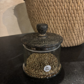 Voorraadpot met houten deksel