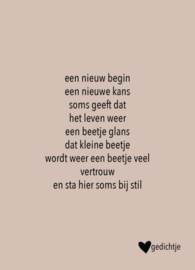 Postkaart een nieuw begin