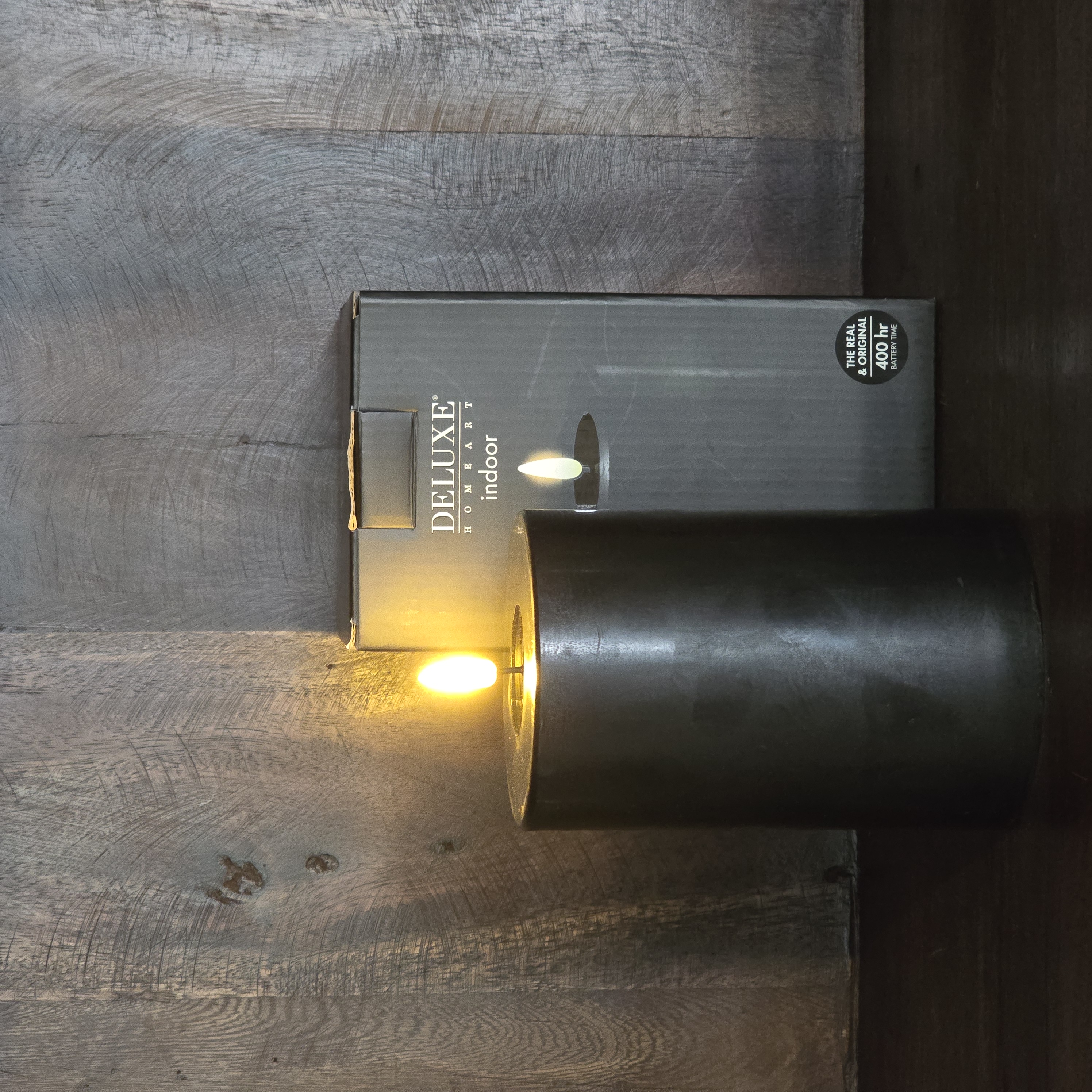 LED STOMPKAARS Ø10CM X 15CM ZWART