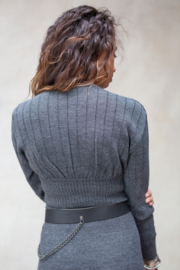 Loïs knitted top stone grey