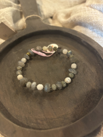 armband groen edelsteen Rough