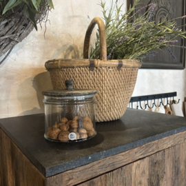 Voorraadpot met houten deksel