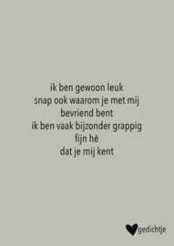 Postkaart ik ben gewoon leuk