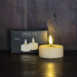 LED WAXINELICHT GROOT 2 STUKS CREME