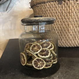 Voorraadpot met houten deksel