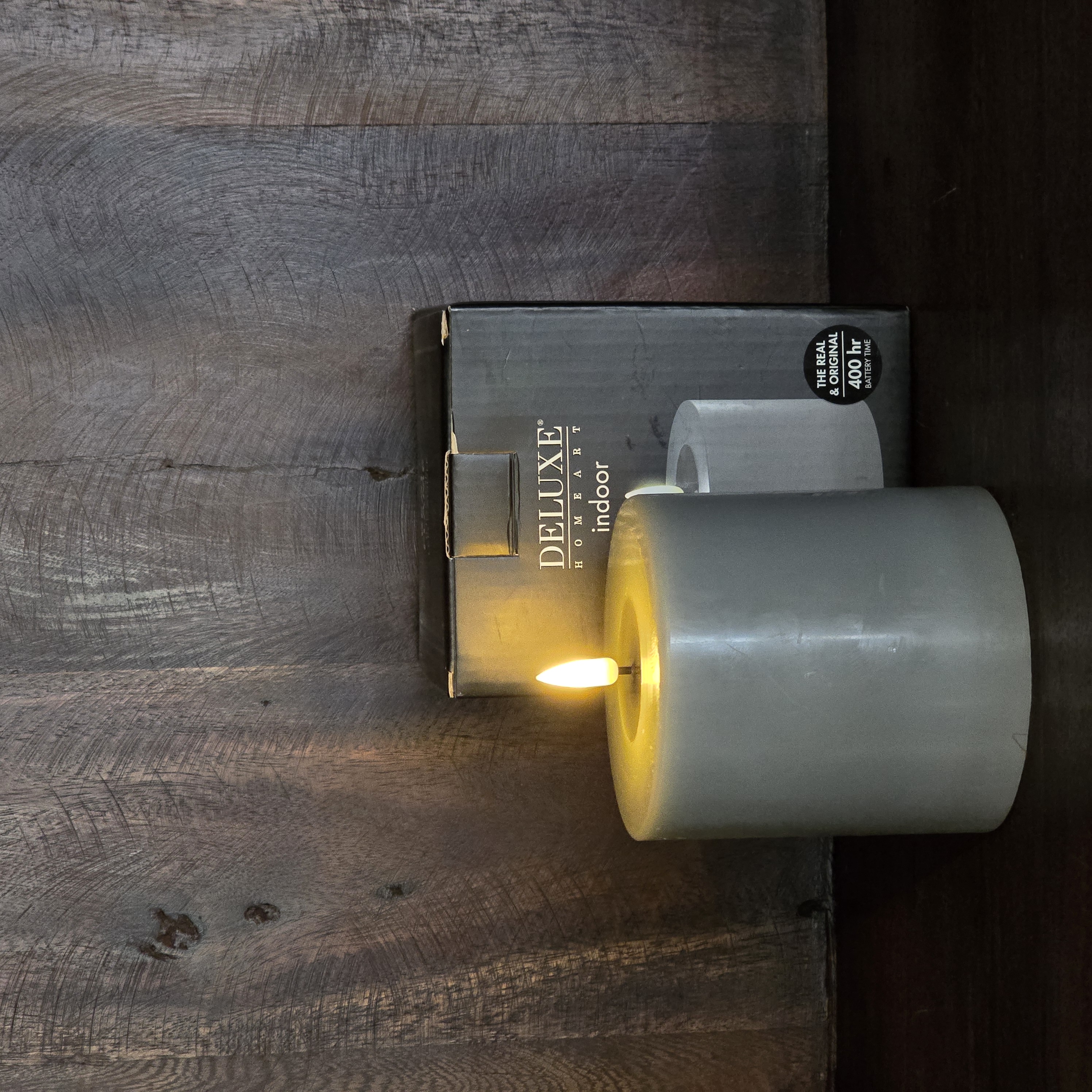 LED STOMPKAARS Ø 10 x 10 cm GRIJS