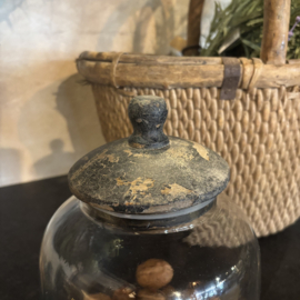 Voorraadpot met houten deksel