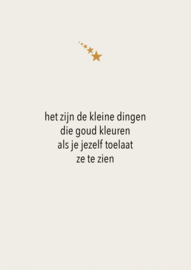 Postkaart het zijn de kleine dingen
