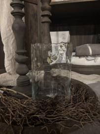 Dutz windlicht met kartelrand en metaalbubbels