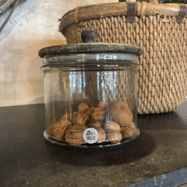 Voorraadpot met houten deksel