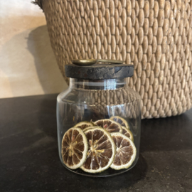 Voorraadpot met houten deksel en lepeltje