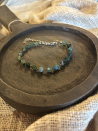 Edelsteen armband groen Mala