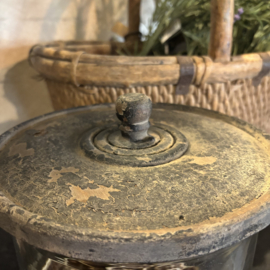 Voorraadpot met houten deksel