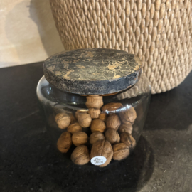 Voorraadpot met houten deksel