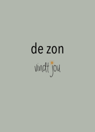 Postkaart de zon vindt jou