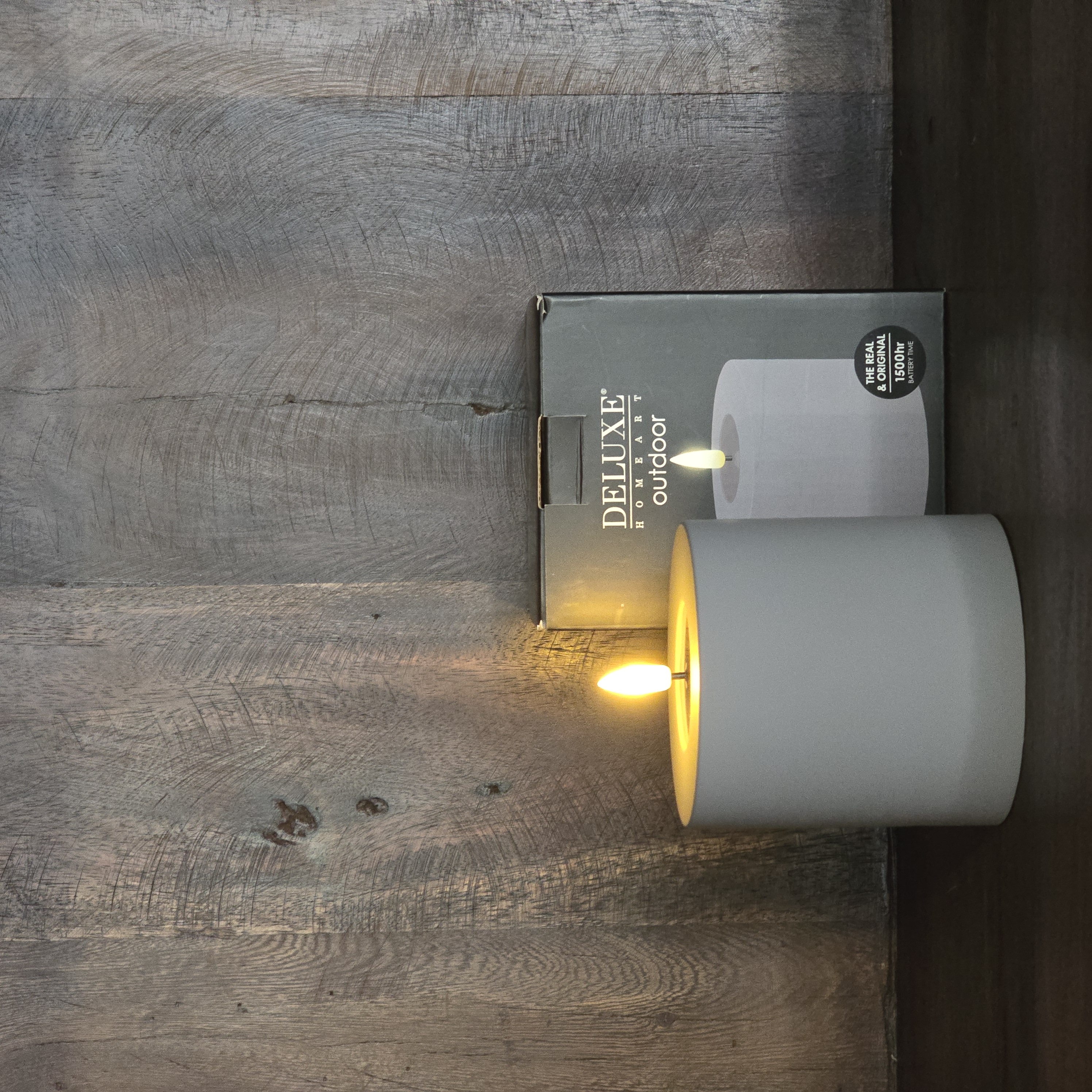 OUTDOOR LED STOMPKAARS GRIJS Ø10x10cm