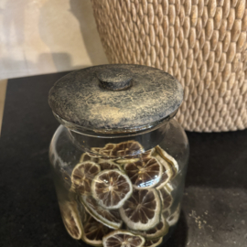 Voorraadpot met houten deksel