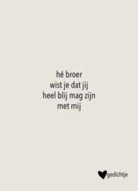 Postkaart hé broer