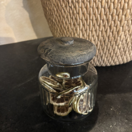Voorraadpot met houten deksel