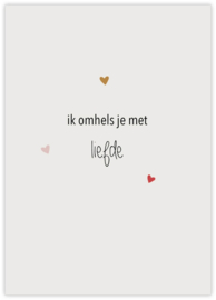 Postkaart ik omhels je met liefde