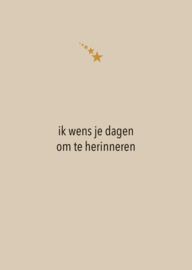 Postkaart ik wens je dagen om te herinneren