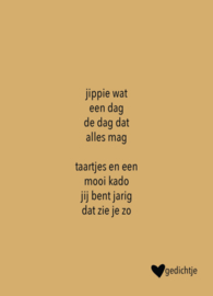 Postkaart jippie wat een dag