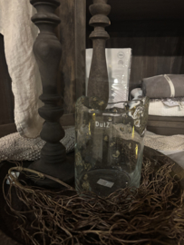 Dutz windlicht met kartelrand en metaalbubbels
