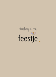 Postkaart vandaag is een feestje